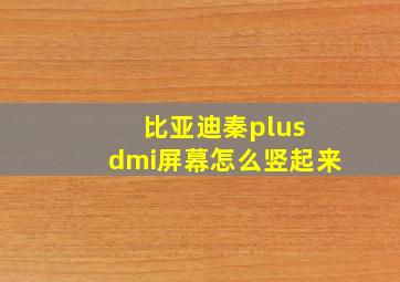 比亚迪秦plus dmi屏幕怎么竖起来